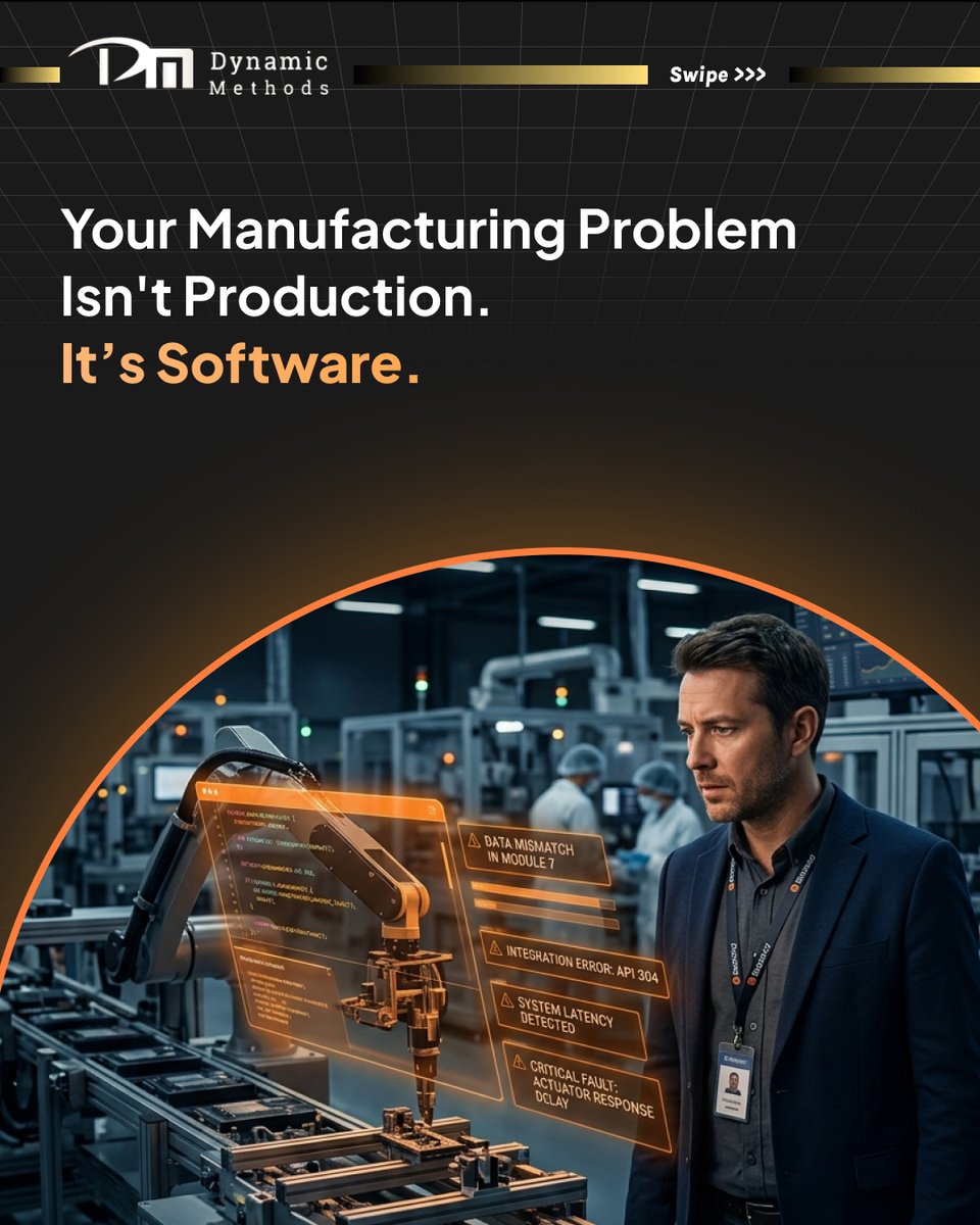 dynamic_method's tweet image. 𝐌𝐚𝐧𝐮𝐟𝐚𝐜𝐭𝐮𝐫𝐢𝐧𝐠 𝐢𝐬𝐬𝐮𝐞𝐬 𝐚𝐫𝐞 𝐨𝐟𝐭𝐞𝐧 𝐬𝐲𝐬𝐭𝐞𝐦 𝐢𝐬𝐬𝐮𝐞𝐬, 𝐧𝐨𝐭 𝐩𝐫𝐨𝐝𝐮𝐜𝐭𝐢𝐨𝐧 𝐢𝐬𝐬𝐮𝐞𝐬.

Fix the system. Fix the outcome. 🚀

#ManufacturingTechnology #DigitalTransformation #IndustrialAutomation #SaaS #SoftwareDevelopment #CustomSoftware