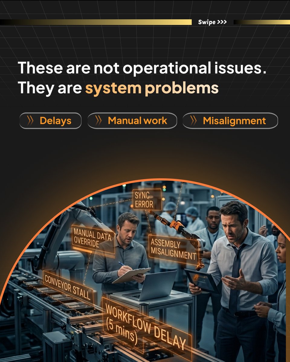 dynamic_method's tweet image. 𝐌𝐚𝐧𝐮𝐟𝐚𝐜𝐭𝐮𝐫𝐢𝐧𝐠 𝐢𝐬𝐬𝐮𝐞𝐬 𝐚𝐫𝐞 𝐨𝐟𝐭𝐞𝐧 𝐬𝐲𝐬𝐭𝐞𝐦 𝐢𝐬𝐬𝐮𝐞𝐬, 𝐧𝐨𝐭 𝐩𝐫𝐨𝐝𝐮𝐜𝐭𝐢𝐨𝐧 𝐢𝐬𝐬𝐮𝐞𝐬.

Fix the system. Fix the outcome. 🚀

#ManufacturingTechnology #DigitalTransformation #IndustrialAutomation #SaaS #SoftwareDevelopment #CustomSoftware