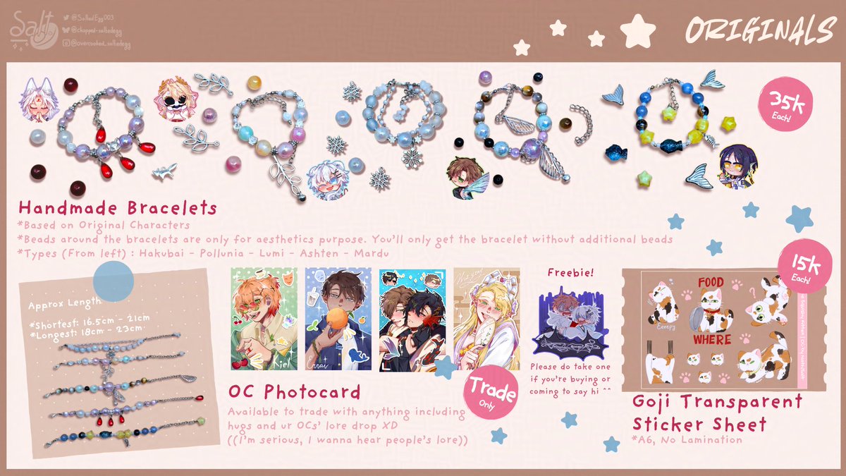 SaltedEgg003's tweet image. [Likes &amp;amp; RT --&amp;gt; 🫂💕]

My #CF22 PO is OPEN!
Booth: Snorkmi &amp;amp; Friends - Number TBA

🗓 14 - 20 Apr
🌟 Gachiakuta, TGCF, MDZS, SVSSS, QJJ, HSR, Genshin (Faelight/ Illuflins), Arknights, Original
🛒 Pickup DAY 2 ONLY and Mail Order form on thread ⬇️

#cf22catalogue #comifuro22