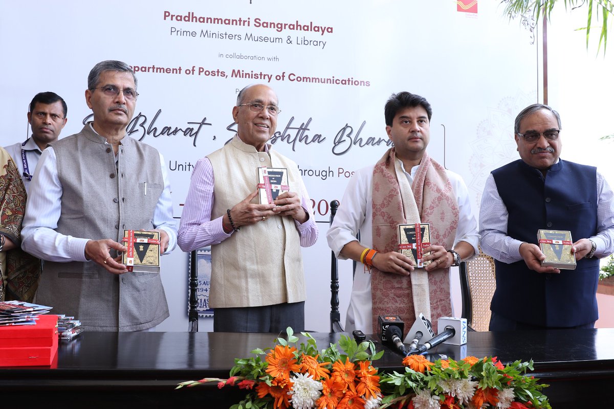 A day that brought history, heritage, and storytelling together.

Hon’ble Minister of Communications, Shri Jyotiraditya M. Scindia, inaugurated the thematic philatelic exhibit of the Department of Posts that showcased India’s rich cultural and postal heritage through curated