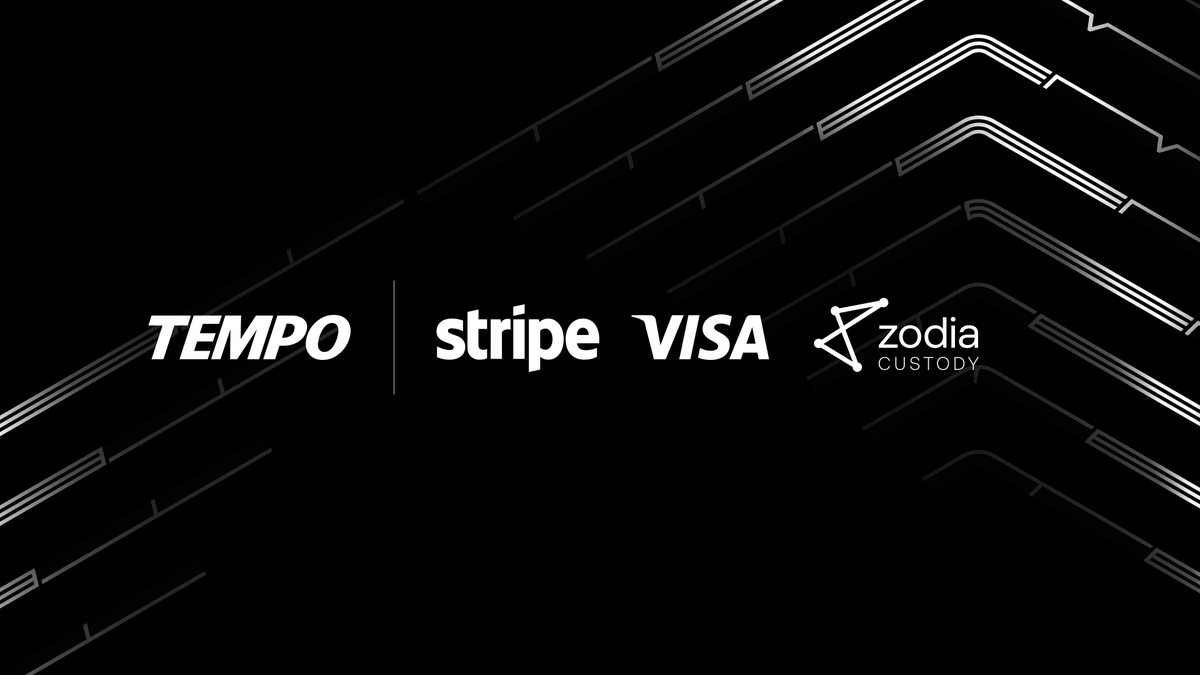 tempo's tweet image. Today @stripe, @visa and @ZodiaCustody by Standard Chartered have joined as validators on Tempo.

These organizations collectively process trillions of dollars in payments every year across nearly every country in the world. As some of the largest institutions in global payments,