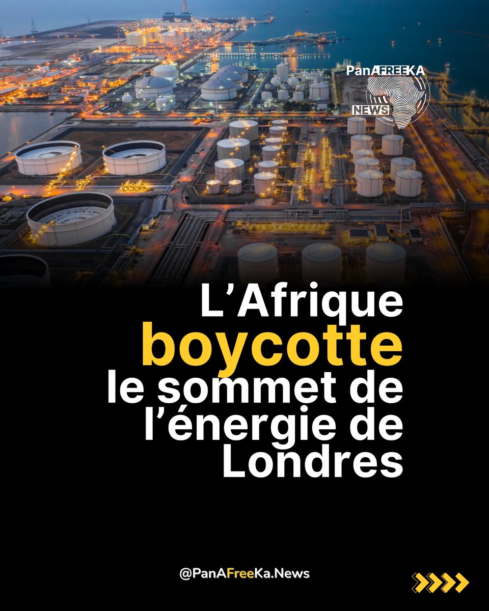 PanAFreekaNews's tweet photo. Après le Mozambique, c’est au tour du Ghana d’annoncer son boycott de l’Africa Energies Summit prévu à Londres du 12 au 14 mai 2026.

Cette décision, soutenue par la Chambre africaine de l’énergie (AEC) et l’Organisation des producteurs de pétrole africains (APPO), s’inscrit dans une contestation croissante de plusieurs États producteurs d’hydrocarbures.

L’organisateur visé est Frontier Energy Network. En cause : une invisibilisation systématique des acteurs africains par la plateforme britannique, caractérisée par le refus d’améliorer la diversité et l’inclusion des professionnels africains, aussi bien à la tribune de l’évènement que dans les rôles de direction.
Un autre point de friction est la volonté des occidentaux d’imposer à l’Afrique un agenda de transition énergétique.

Derrière les injonctions occidentales à décarboner rapidement le continent se cache une tentative de priver l’Afrique du droit d’utiliser ses propres ressources pour financer son développement, un droit que l’Europe et l’Amérique du Nord ont pourtant pleinement exercé pendant deux siècles.

L’enjeu dépasse le pétrole et le gaz. Il touche à la question de savoir qui nomme les problèmes, qui pose les agendas, qui décide des termes et qui contrôle le narratif en Afrique ?
Le temps où des puissances extérieures organisent des sommets à l’étranger sur l’avenir de l’Afrique, en marginalisant les Africains eux-mêmes semble tendre vers sa fin.

La posture du Mozambique et du Ghana ainsi que des ministres du pétrole siégeant à l’APPO illustre une évolution de conscience politique dans les élites du continent.

Le boycott de Londres est un levier de repositionnement stratégique visant à placer les acteurs africains au centre des négociations sur leurs propres ressources.
L’APPO regroupe actuellement 20 pays membres : Afrique du Sud, Algérie, Angola, Bénin, Cameroun, Congo, Côte d’Ivoire, Égypte, Gabon, Ghana, Guinée équatoriale, Libye, Mauritanie, Niger, Nigeria, Sénégal,  Soudan, Sud-Soudan, République Démocratique du Congo et Tunisie.