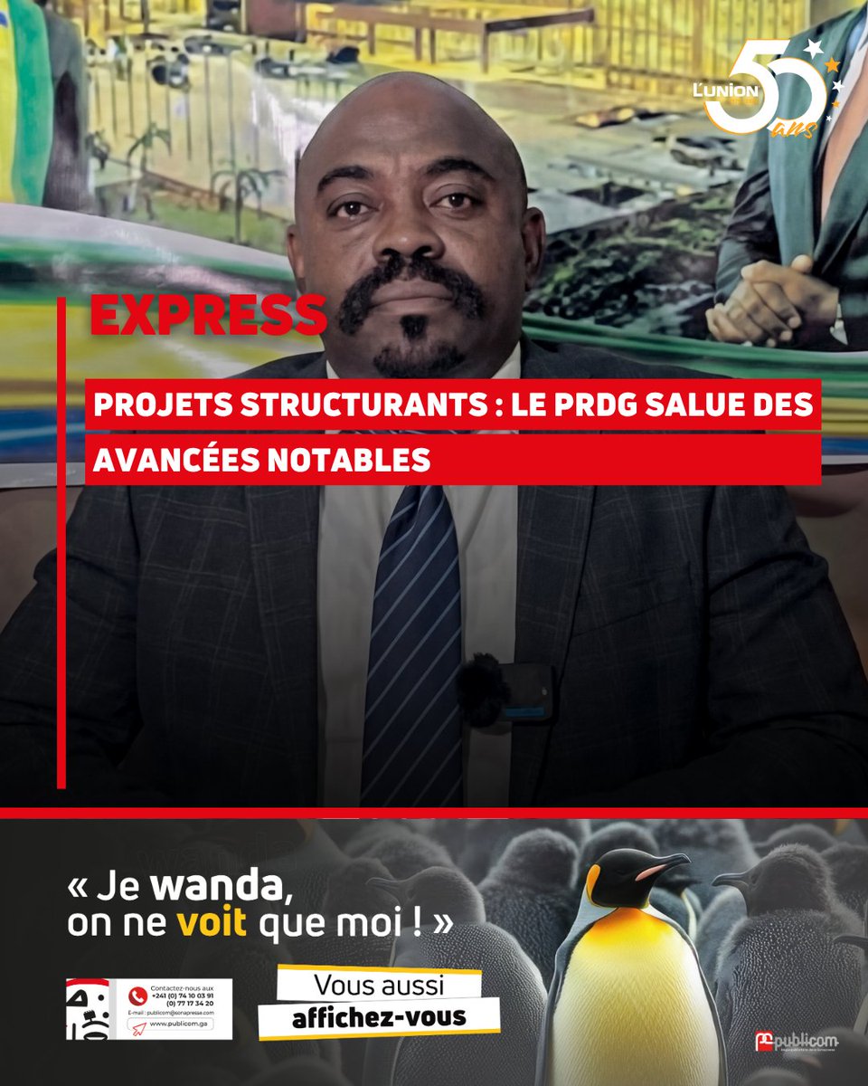 lunionga's tweet image. #Express - PROJETS STRUCTURANTS : LE PRDG SALUE DES AVANCÉES NOTABLES 

🔗 𝗦𝗶𝘁𝗲 → lunion.ga
📞 𝗔𝗻𝗻𝗼𝗻𝗰𝗲𝘀 → 077 91 87 07 (WhatsApp)
🔗 𝗣𝘂𝗯𝗹𝗶𝗰𝗶𝘁𝗲́ → publicom.ga

WhatsApp → zurl.co/2rkJ

#LunionGA #Gabon #Politique