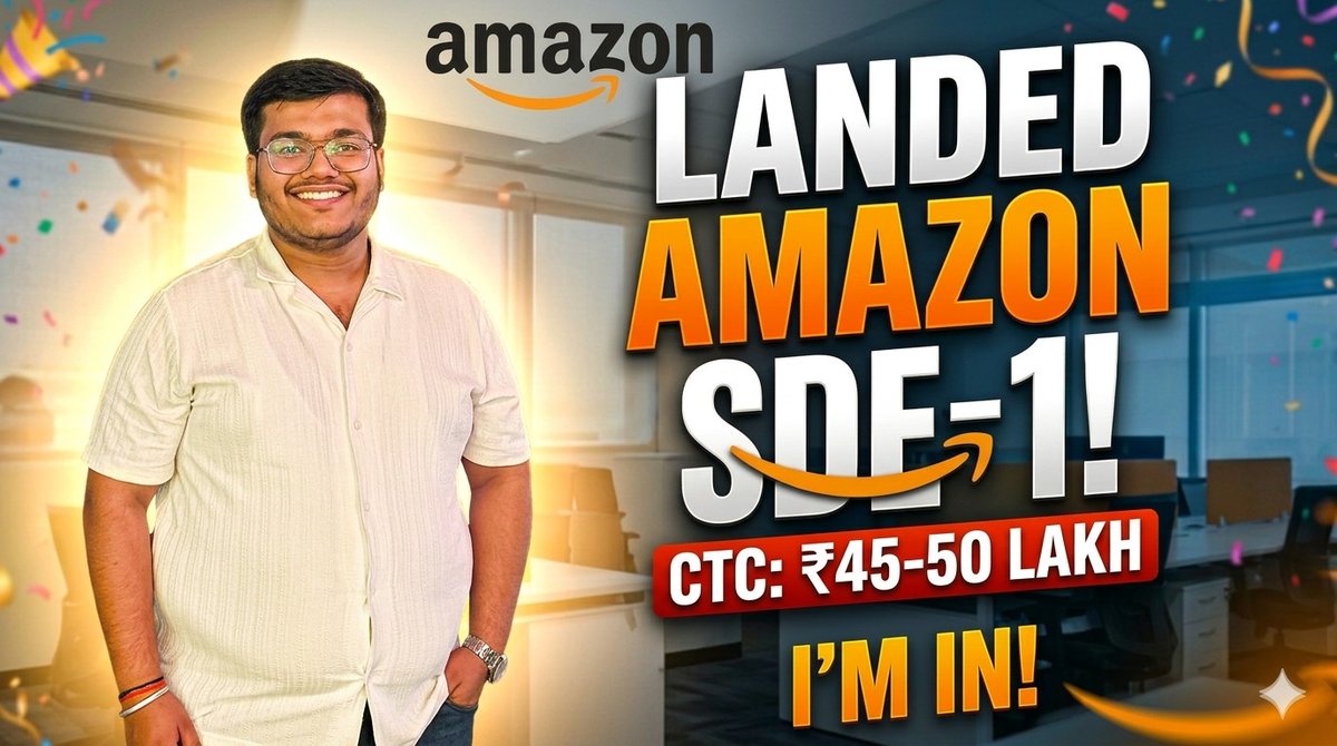 AbhiSharma14437's tweet image. How I cracked Amazon SDE-1 Job Interview??
Watch complete journey here:
youtu.be/HNpXRbiwCOs?si…
#career #techcareer #Amazonギフト #theabhishow #theabhiwaalainterview #podcast #careerjourney #softwareengineer #faang