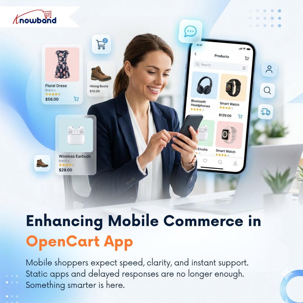 KnowbandPlugin's tweet photo. Knowband introduces new capabilities in the OpenCart Mobile App Builder

AI chatbots to enable real-time support, and video content to improve product understanding.

Learn more: https://t.co/hN0xq34vxQ

#OpenCart #AI #eCommerce #Knowband https://t.co/eRFtItevuN