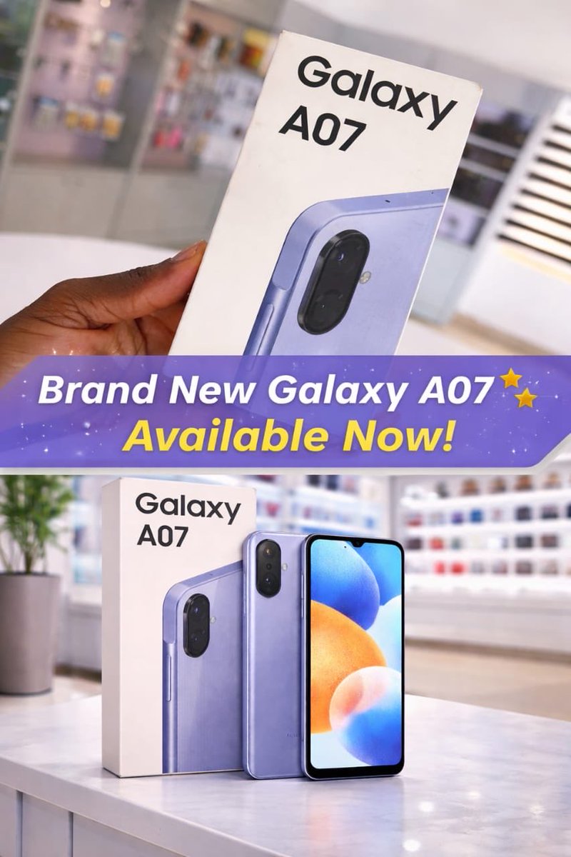 Sunnydaygadgets's tweet photo. Upgrade your device today
Galaxy A07 now available 160K
Send a message to order now ! https://t.co/RGOUSLxijq