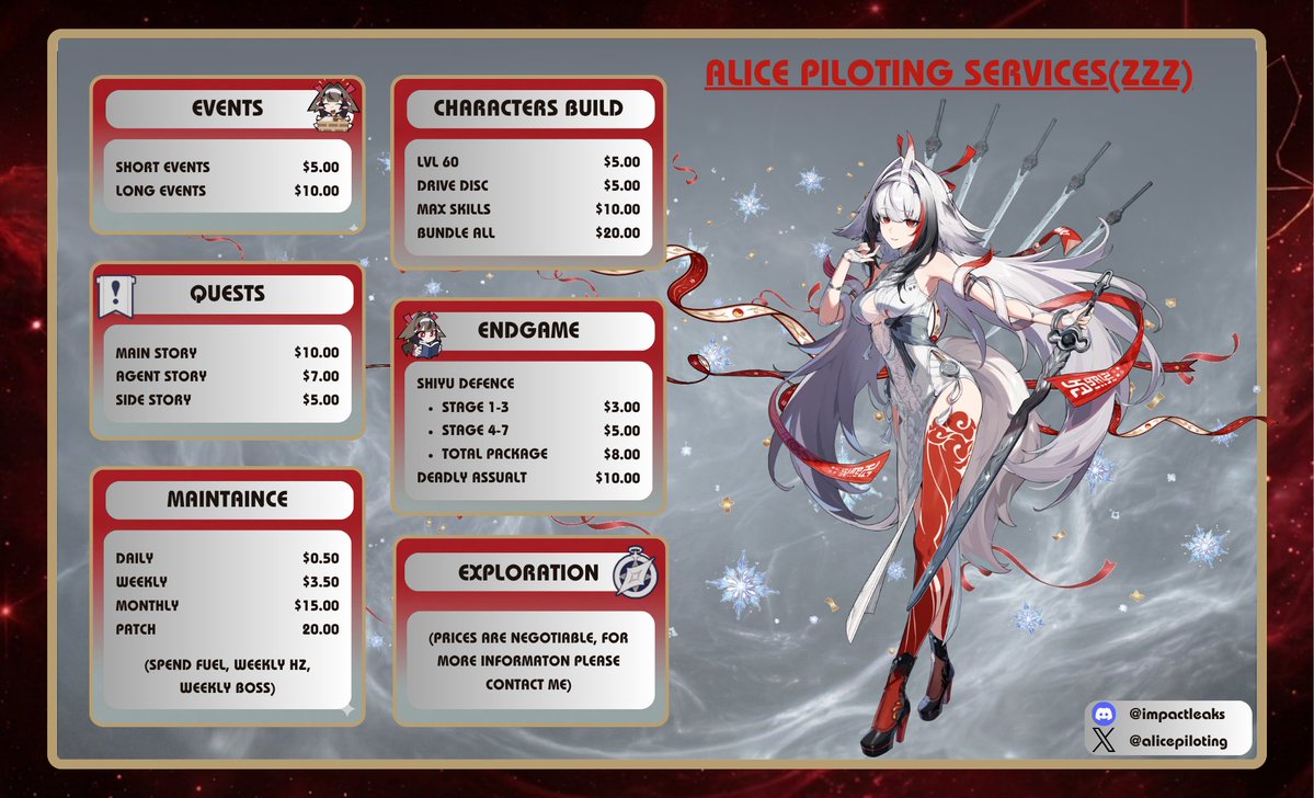 Alice 🐈/ Genshin/ Hsr/Wuwa/ zzz pilot/+7proofs tweet media