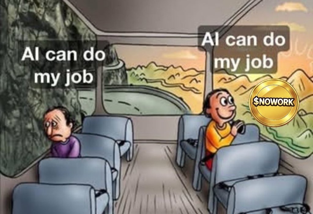 The $NOWORK coin tweet media