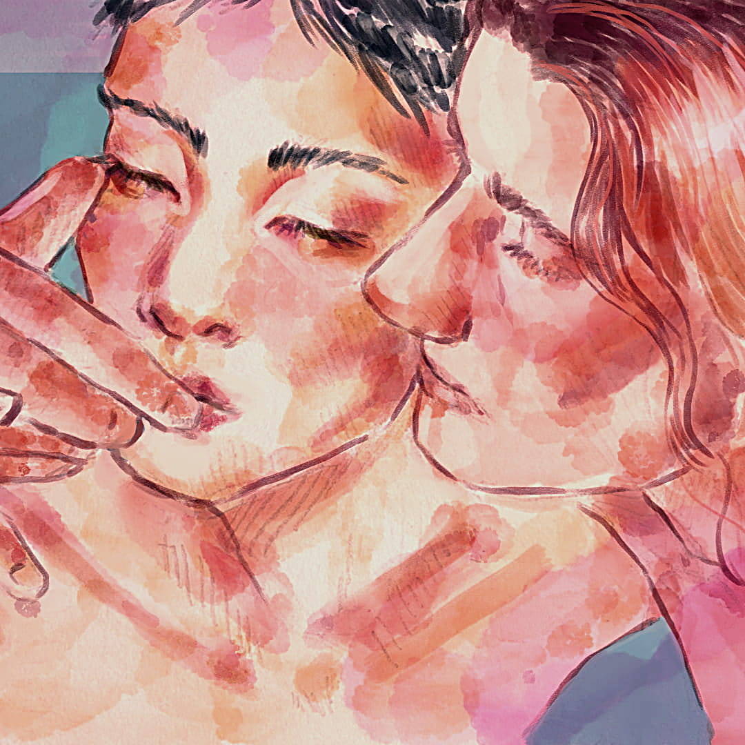 Blanquomainn's tweet photo. New cover! 
#webtoon #webtooncanvas #queer #lgbtq #romance #art #painting #indiecomic https://t.co/U9zgdFaIAR