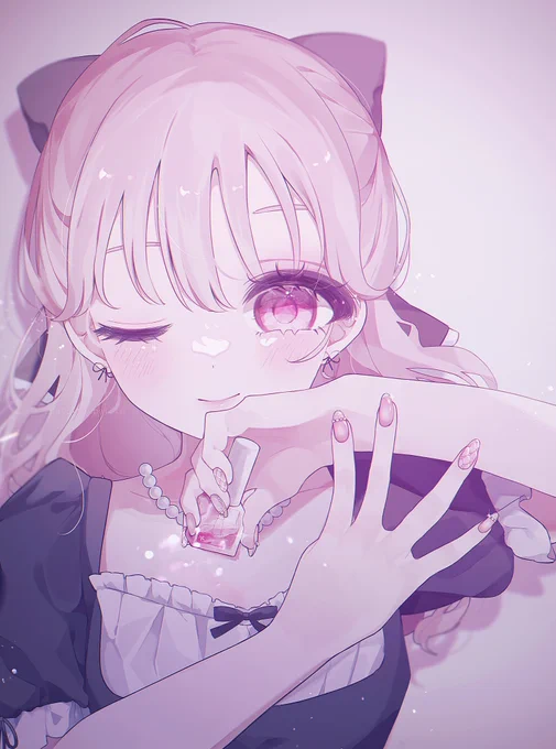 うるちゅるpink nail୨୧* 。 ゜