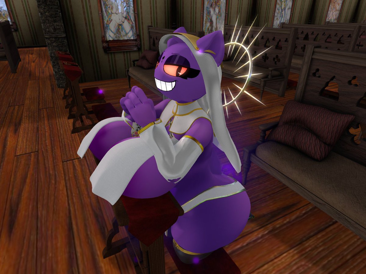 Gengar nun here to cleanse any filthy sinner she finds~
She's a terrible influence, but attendance has never been higher.