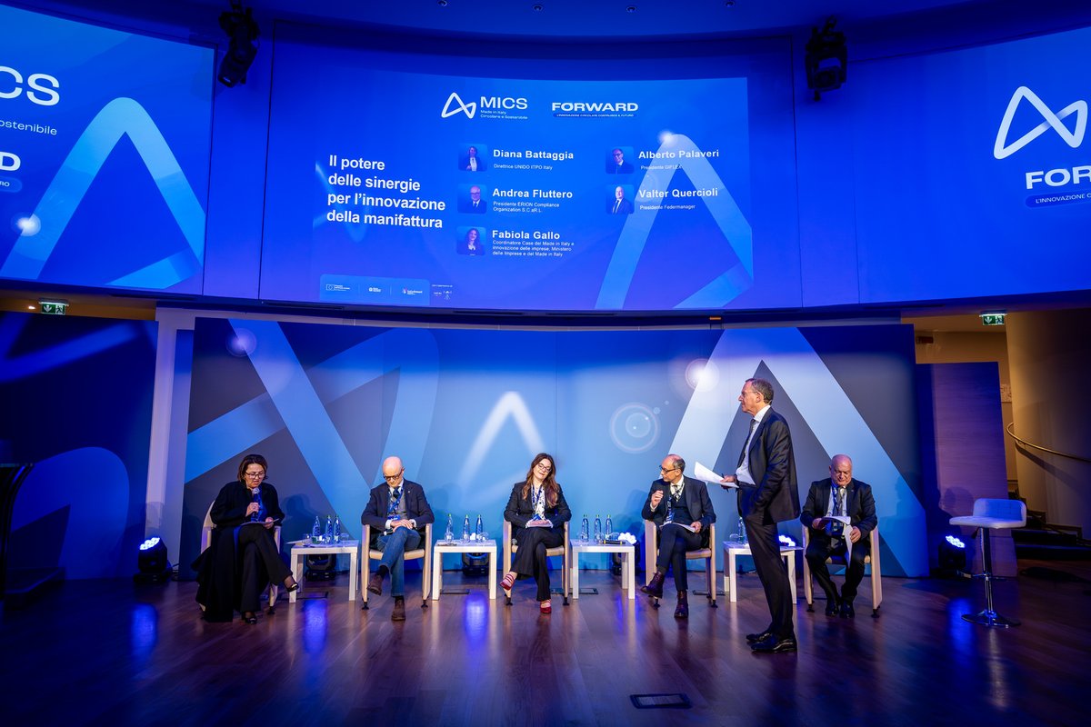 ITPO_Italy's tweet image. At #MICS Forward we joined the panel "The power of synergies for the #innovation of #manufacturing”, highlighting the crucial role of fostering international #cooperation to strengthen #CircularEconomy and sustainable industrial development.

🔗tinyurl.com/ff9d5w88