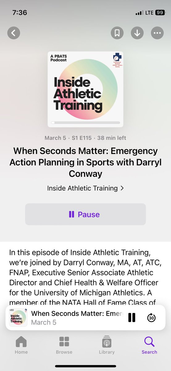 mnhopper1s's tweet photo. Starting off my morning listening to @dcatc1 on the @PBATS podcast while I get my workout in. Always enjoy listening to Darryl and expanding my knowledge base in the world of sports emergency medicine! #AT4ALL #ATnerd https://t.co/9h7OEZaE6o