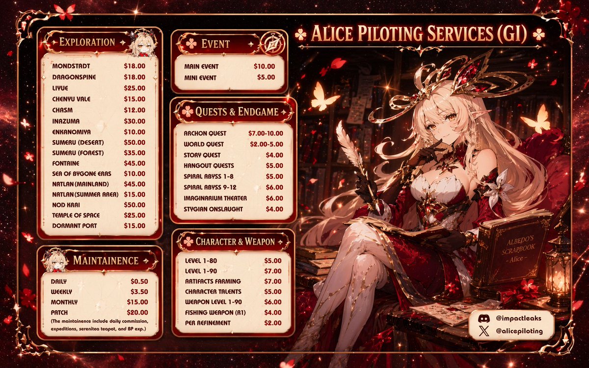 Alice 🐈/ Genshin/ Hsr/Wuwa/ zzz pilot/+7proofs tweet media