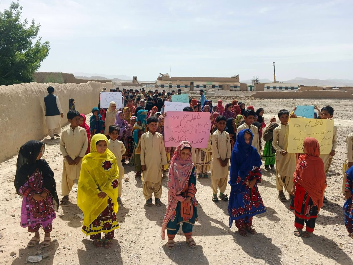 Uzairbaloch__'s tweet photo. An awareness rally was held by the students and teachers at Kodask, Khuzdar. This campaign is a positive step to promote literacy awareness in the society. This is appreciable step which highlights the love of our people towards education. https://t.co/hMb0tzuTJz