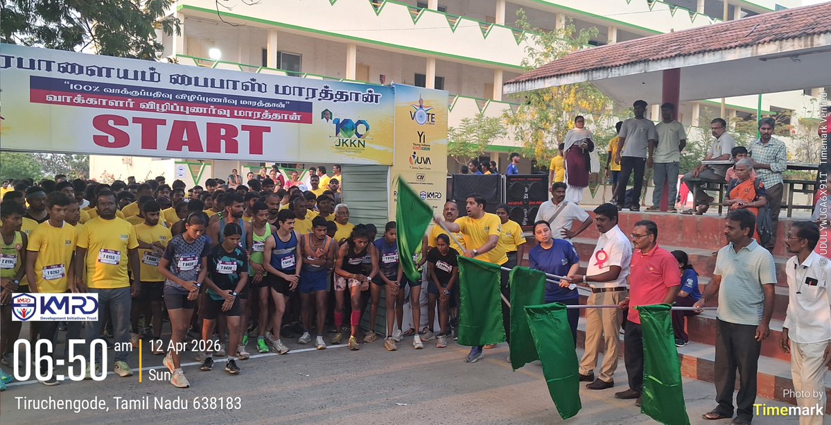 Kmrd_trust's tweet image. More than 1000 runners actively participated in this meaningful initiative, spreading awareness about the importance of voting and encouraging every citizen to take part in the democratic process. #DemocracyInAction #DemocraticParticipation #StrengthenDemocracy #YourVoteYourVoice