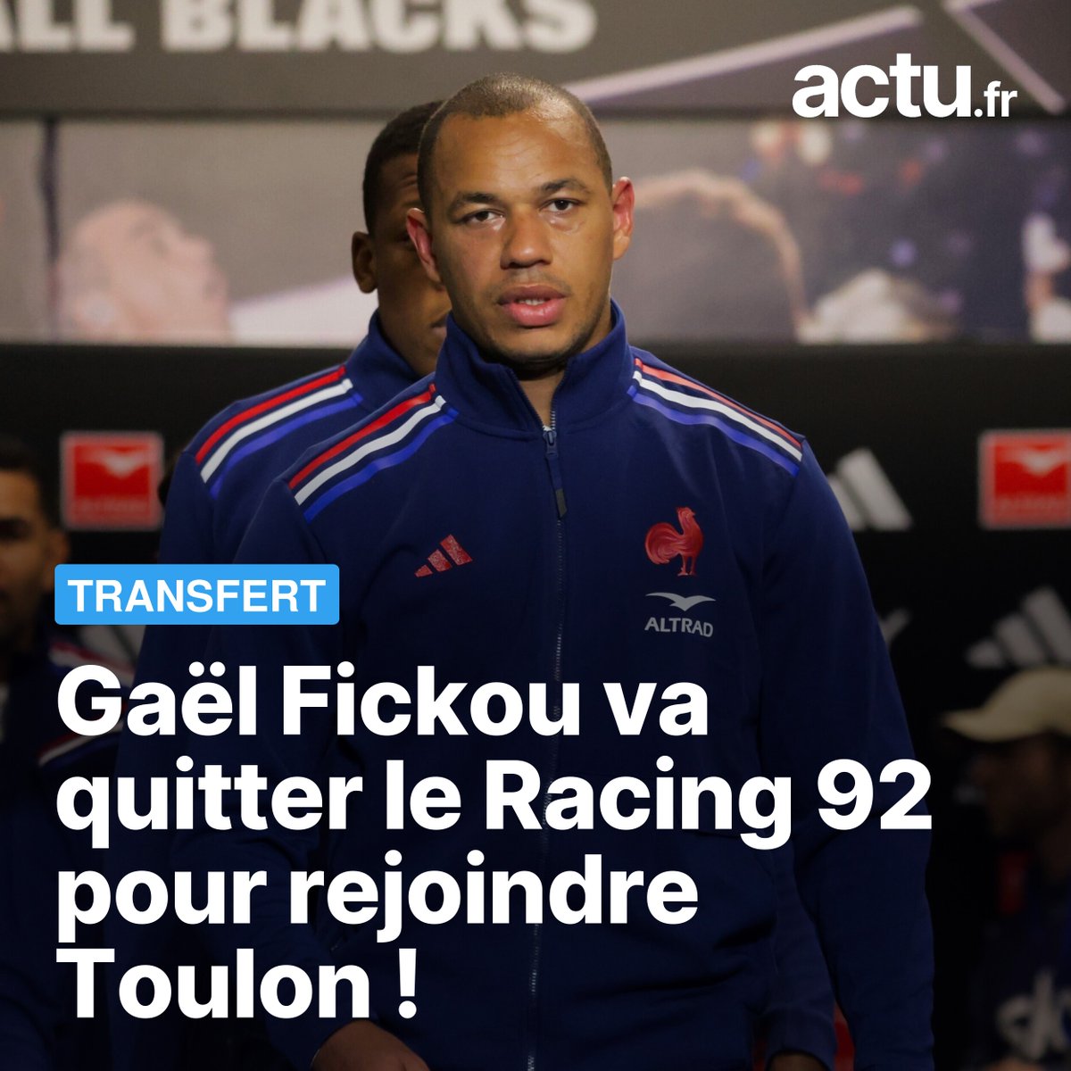 acturugby's tweet image. 🚨 Fickou, Jones, Frisch, Brex : ça va envoyer du lourd au centre à Toulon l'an prochain !

L'Equipe annonce que Gaël Fickou a trouvé un accord avec le Racing 92 pour être libéré de sa dernière année de contrat. Il se serait engagé pour 2 ans avec le RCT.

#rugby #transfert #RCT