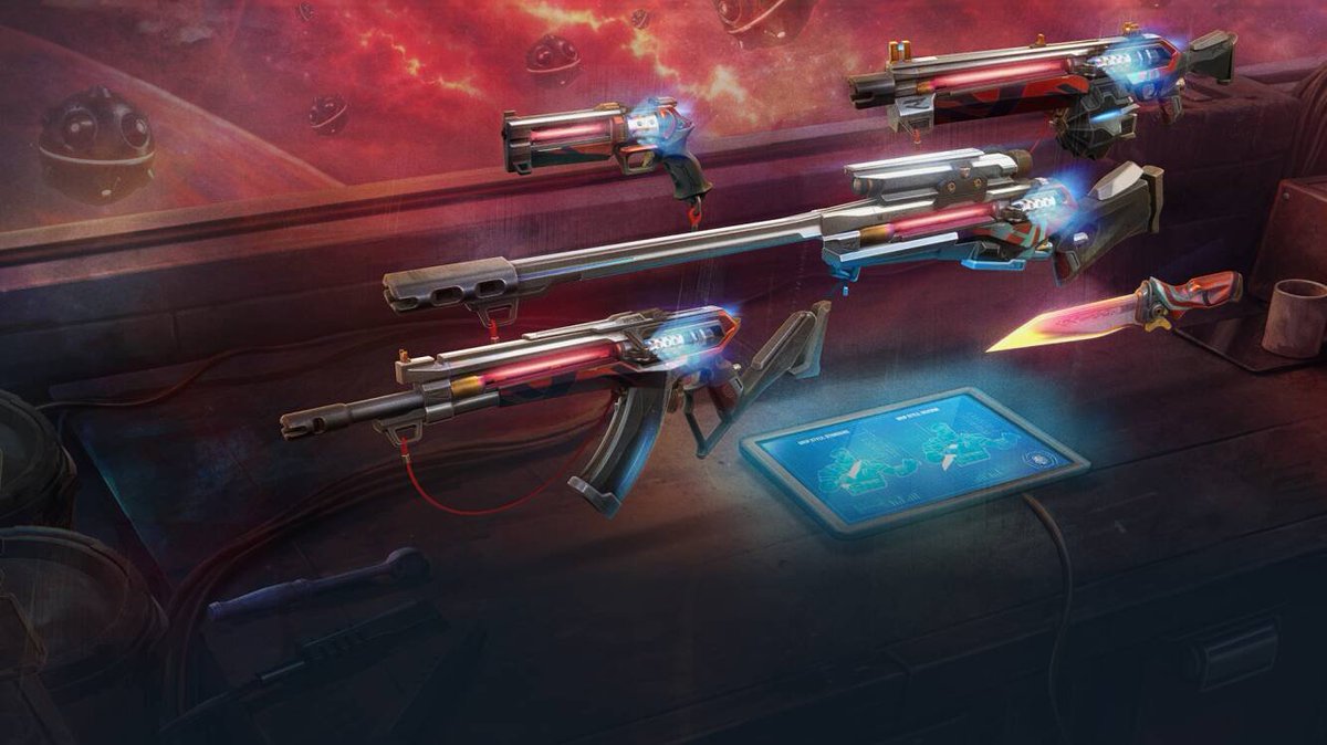 VALORANTLeaksEN's tweet image. Holo Meridian // #VALORANT 

Weapons: 2,175VP
Melee: 4,350VP
Gunbuddy: 475VP
Playercard: 375VP
Spray: 325VP

Bundle Price: 8,700VP
