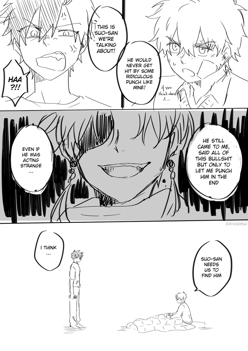 Emyasmina_'s tweet image. prediction 6 
he knows his friends, even the punchable one

1/2