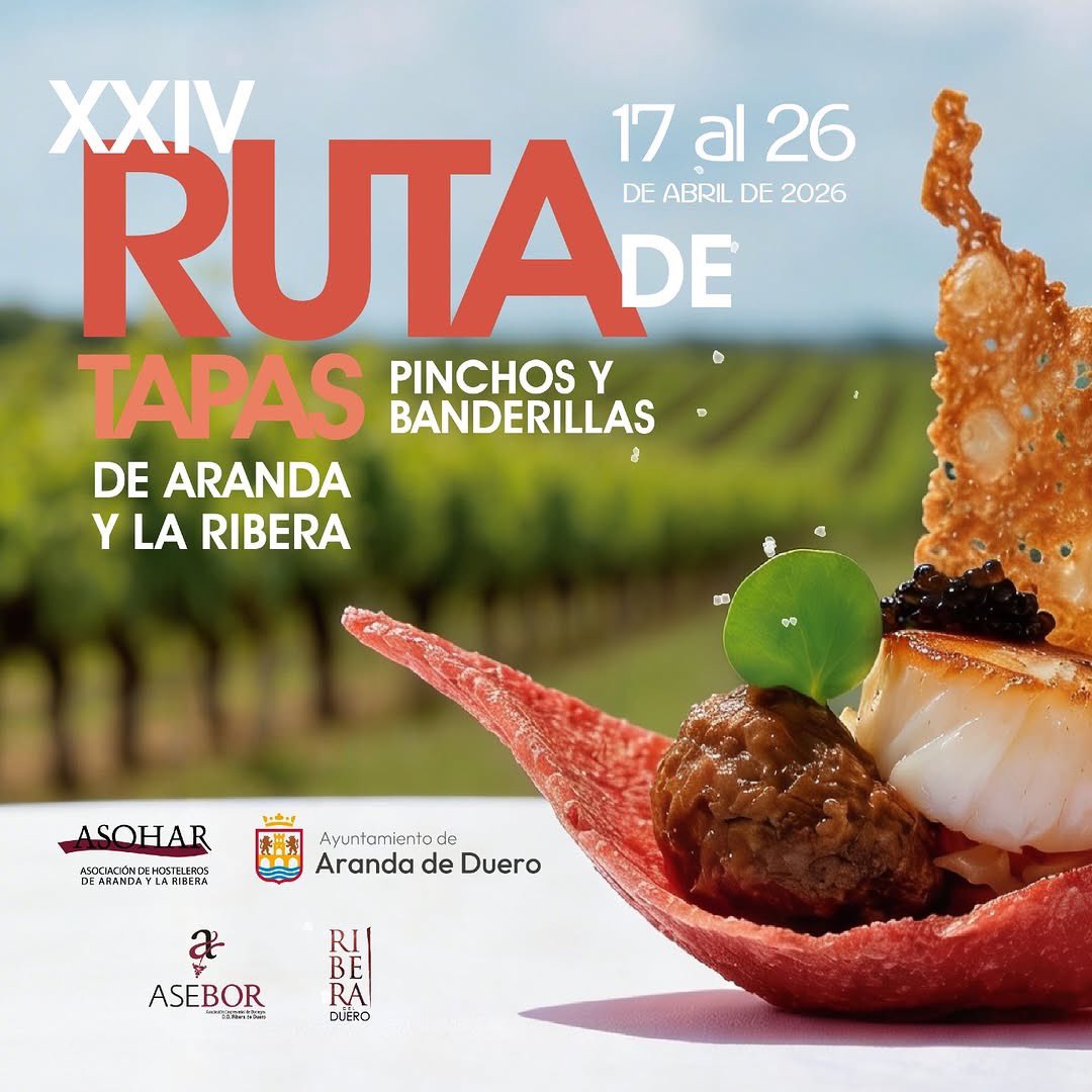 ASEBOR_Ribera's tweet image. 🌮🍷 Del 17 al 26 de abril, Aranda de Duero y la Ribera se convierten en el mejor plan que puedes hacer.

📍 Descarga la app Rutappa o visita concursodetapasaranda.com para ver todos los establecimientos participantes.

#rutatapasaranda #tapas #pinchos #banderillas #arandadeduero