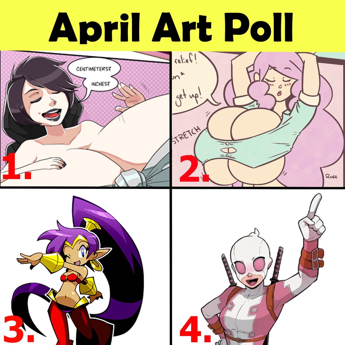For this month's art poll I wanted to do something a little bit special. These characters helped me early on my art journey to become the artist I am today. Use the link below and vote on which character I should draw again.
strawpoll.com/PKglelJqpZp