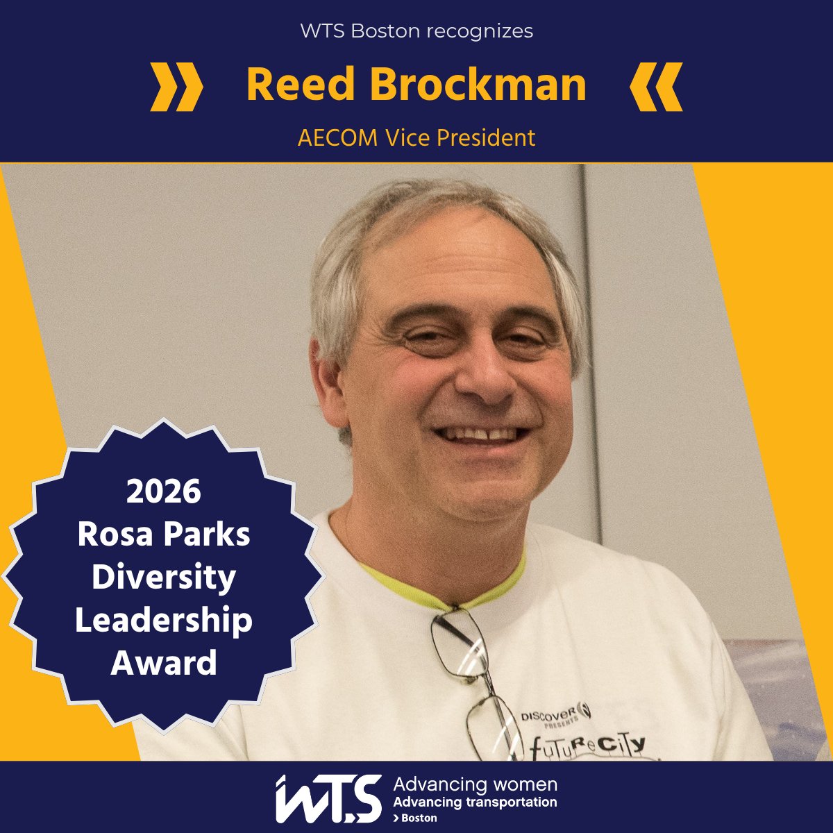 WTS_Boston's tweet photo. WTS-Boston is proud to announce that Reed Brockman, Structural Engineer and Vice President at AECOM, has been selected as the recipient of the 2026 Rosa Parks Diversity Leadership Award! 

Click here to learn more: https://t.co/9a3fjnVKHe https://t.co/055N2kQaLS