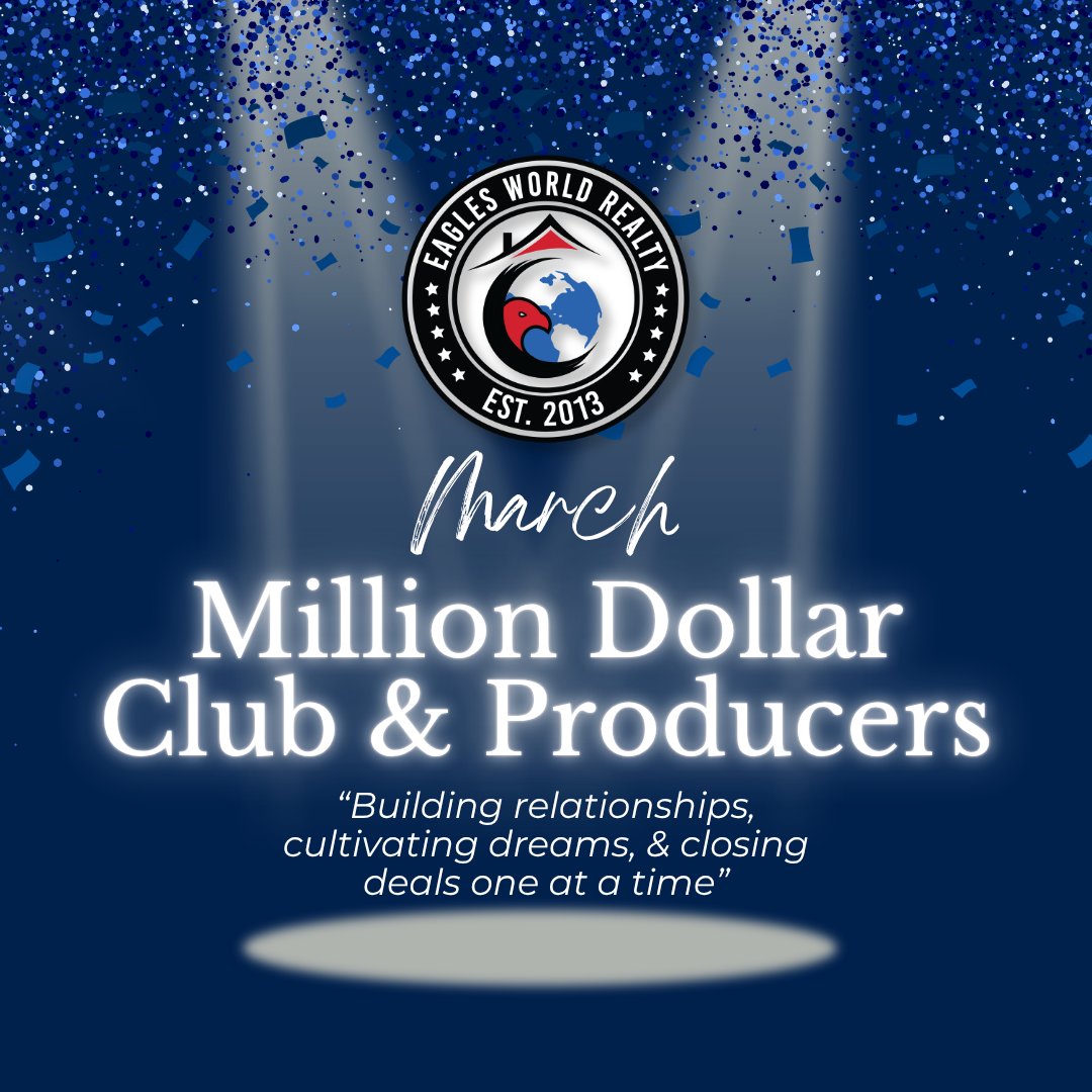 EWRJacksonville's tweet image. 🎉 Cheers to our March Million-Dollar Producer! 🏆💫

Your dedication inspires us all — proud to have you at Eagles World Realty. Keep leading the way! 🏡💼

#EaglesWorldRealty #MillionDollarProducers #TeamExcellence