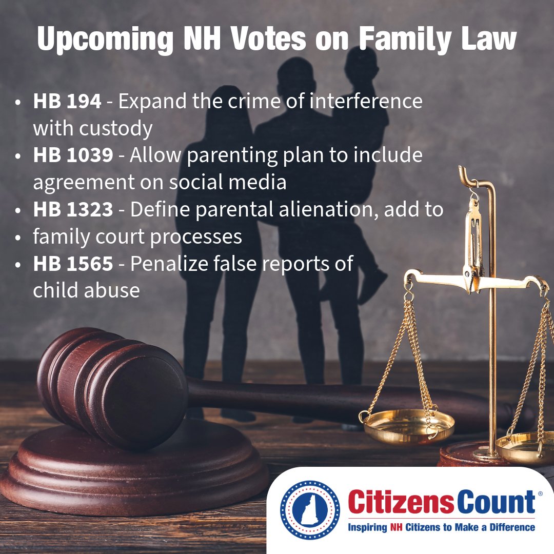 Citizens_Count's tweet photo. These bills may not have gotten a lot of attention in the media, but they could have a significant impact on some families. They are all up for a vote this Thursday, 4/16 in the NH Senate. #NHPolitics https://t.co/Bs6FAVduQc