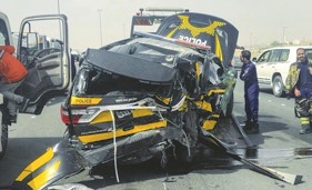 AymanMatNews's tweet image. Two Officers Injured in Patrol Crash on Al-Mutlaa Road..

#Kuwait A crash on Al-Mutlaa Road involving an Emergency Police patrol resulted in injuries to a warrant officer and a police officer.
The incident occurred while the patrol was responding to a previous accident, when