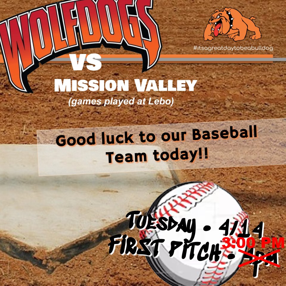 With the potential of more storms rolling in tonight the baseball game has been moved up to a 3pm start time!