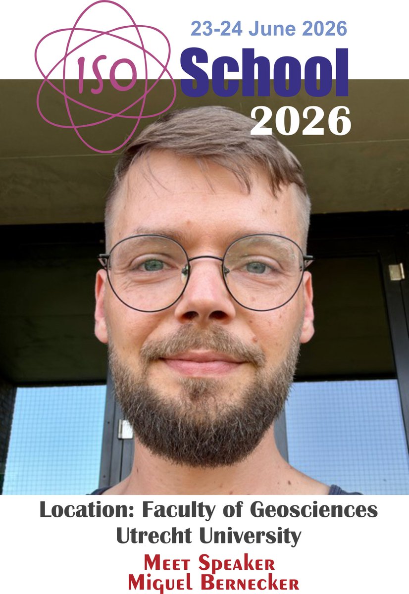 IsoNetECR's tweet photo. Meet our speaker: Miguel Bernecker at IsoSchool 2026    Topic: 🔬 Isotopic Calculations — Quick Overview &amp; Principles
• Fundamentals
• Data processing workflow
• Live demo
https://t.co/O3xwRkCKWo https://t.co/hB4J3bfQjx #StableIsotopes #ClumpedIsotopes #Geochemistry https://t.co/32BxAGYEht