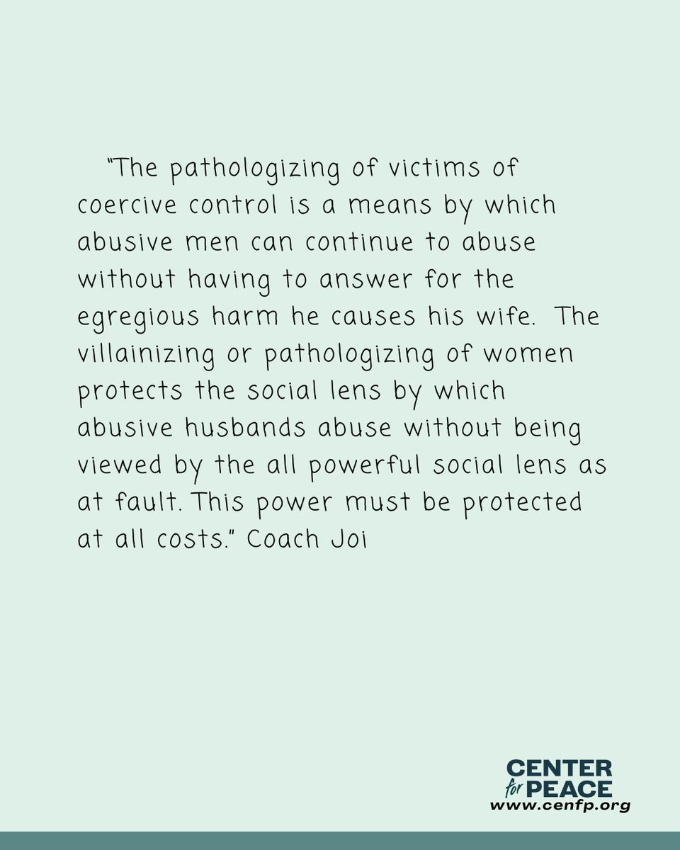 coach_joi's tweet image. Protecting the power of social agreement is critical to shifting the blame from the perpetrator to his victim wife. #abuse #targetedpartnerabuse© #coercivecontrol #thepowerofthesociallens #narrativemanipulation #cenfp