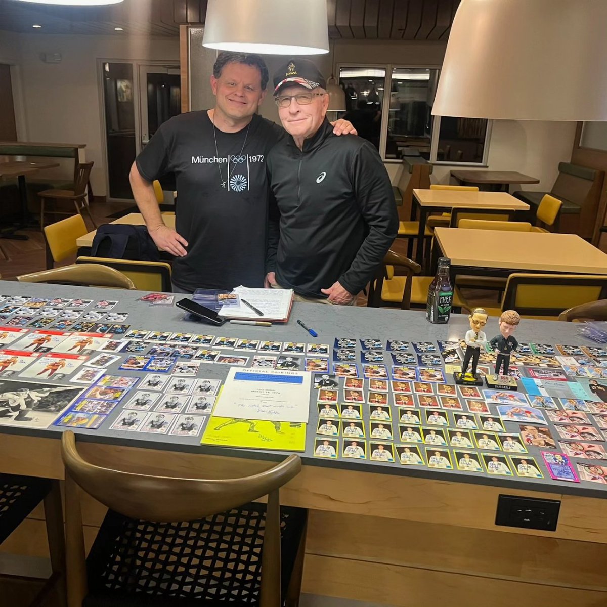 Wrestlingcardk1's tweet photo. @Iowa_HireAskren @HWC_wrestling @Hawks_Wrestling @combatcollector @CoachMiluk @WrestlingSNL @FantasyD1Wrestl @JustinJBasch @MatScouts1 @KyleKlingman1 @Joechoynski7 I've got Gable stuff. https://t.co/633icB0JTk