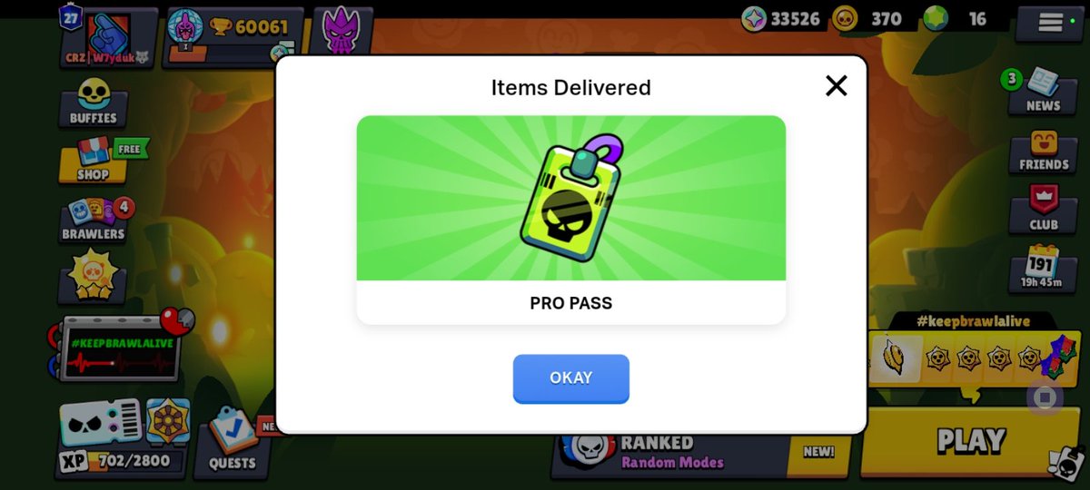 SamolukIlla's tweet photo. @BrawlNetworkX I bought a Pro Pass today, how are you doing? #KeepBrawlAlive https://t.co/NqDB4PO86o