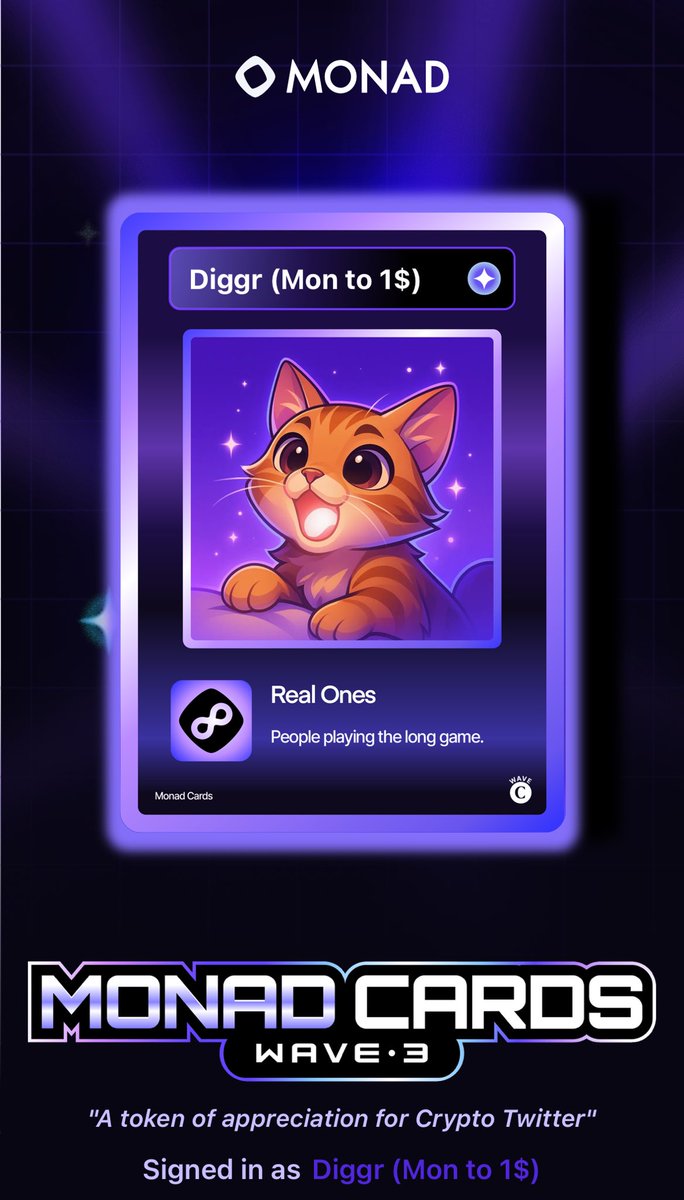 DiggrMON's tweet photo. (post your card for good luck 😉)

@monad https://t.co/j6T4y8tPd4