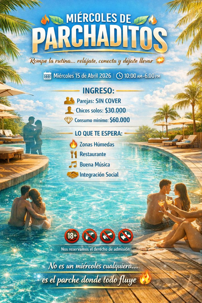 🔥 Miércoles y Viernes en Hímeros 🔥
🌿 Miércoles: relájate, conecta y rompe la rutina
💥 Viernes: descontrol total y ambiente exclusivo
📲 Reserva y vive la experiencia