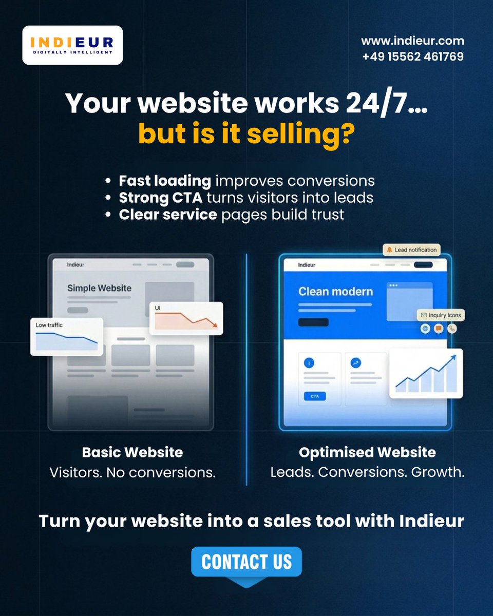 Indieur_'s tweet image. Your website is always on.

But is it bringing in leads… or just visitors?

Make it work → indieur.com

#WebsiteStrategy #LeadGeneration #ConversionDesign #INDIEUR #GrowthStrategy