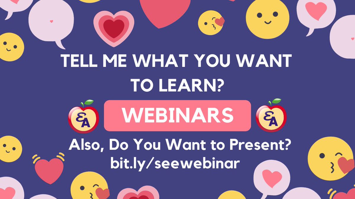 educatoralex's tweet image. 🚨STARTING TO SCHEDULE FOR THE FALL🚨

📣Recommend a webinar topic for Educator Alexander Webinars

⭐AND⭐

👩🏽‍🏫If you want to teach one, let us know

bit.ly/seewebinar

#EdChat #EdLeaders #Edu #Education #Educhat #teacher #teachers #classroom #k12 #edtech #googleedu