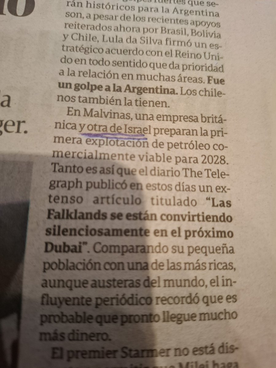 Israel ya está en Malvinas.