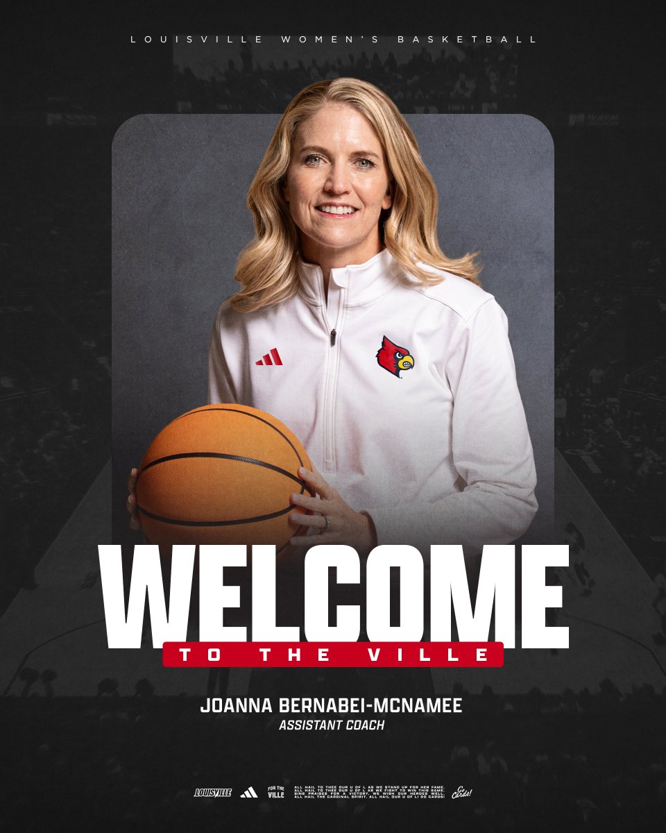 LouisvilleWBB's tweet image. A proven leader and developer of talent

Please join us in welcoming Joanna Bernabei-McNamee as Assistant Coach

📰 uofl.me/4swK4p6

#GoCards