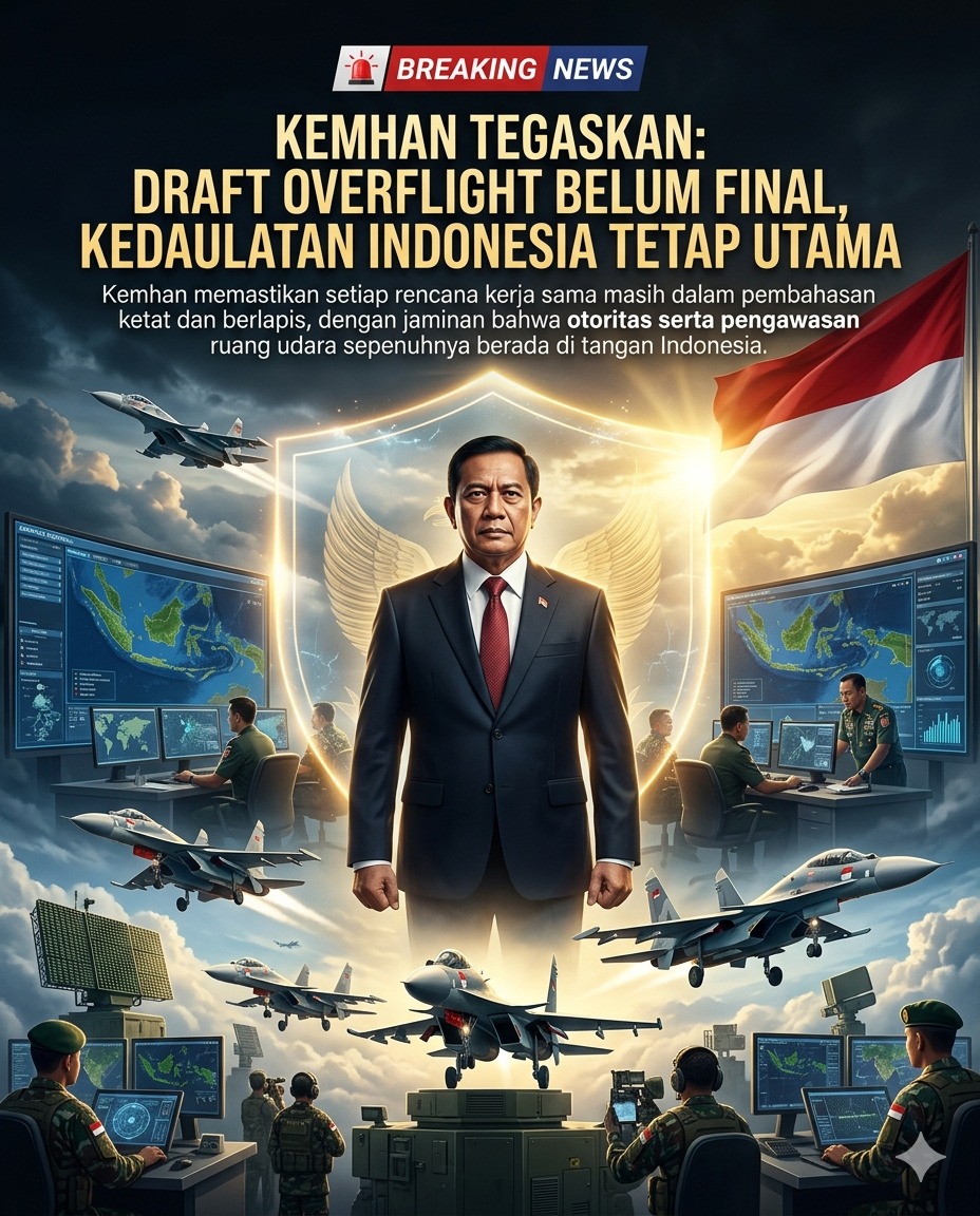 Kedaulatan langit Indonesia itu prioritas, makanya izin diplomatik dan security clearance itu selalu dicek #KedaulatanIndonesiaTetapUtama #DraftOverflightBelumFinal