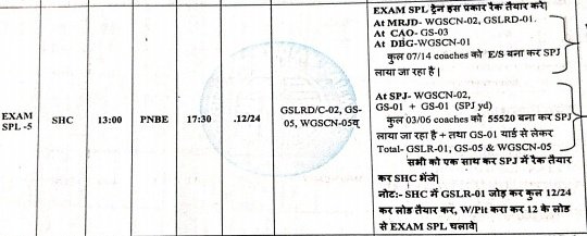 AmardipKumar20's tweet image. परीक्षा स्पेशल ट्रेन सहरसा से पटना के बीच चलेगी 
सहरसा -13:00 पटना-17:30