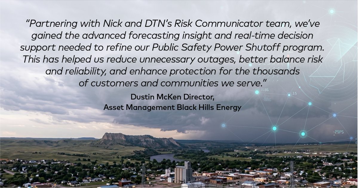 DTNWeather's tweet image. Customer outcomes like this show why #WeatherIntelligence must be operational, not just informational. Join DTN, @bhenergy, &amp;amp; @ERCOT_ISO tomorrow to hear how weather-informed decisions can reduce unnecessary outages &amp;amp; support #GridReliability. RSVP: dtn.link/DTNandEnergyCe…