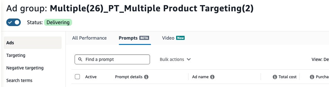 MillPrue's tweet image. Are you aware of Amazon's PPC "Prompts BETA"?When people search AI and your product/brand is involved, you are now being charged for searches/responses. All campaigns default to enrolled... I never knew about this until today. Need to dig in more, but look at your top spenders 👀