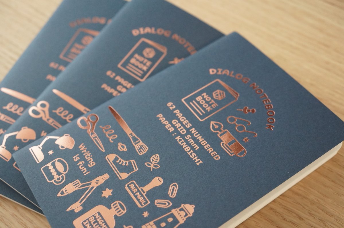 ダイアログノート®︎ページ番号入りの小さな方眼ノート tweet media