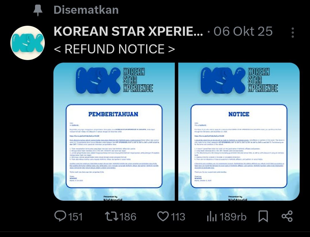 zayyan_arasa00's tweet image. Hahahhahahahhahah LUCU BANGET.  Menarik sekali bagaimana kritik dari fans bisa dengan mudah dikategorikan sebagai “serangan”, padahal jika ditelusuri lebih dalam, sebagian besar hanyalah bentuk kekecewaan yg sudah lama dipendam.
Truss gimana dengan uang kita yg ga di refund² ini,