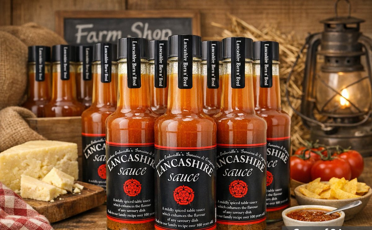 lancashiresauce's tweet photo. @lancashiresauce making their way into Yorkshire farm shops one shelf at a time. Go on Yorkshire, give us a try you might like us more than you’d admit.#LancashireSauce #FarmShopFinds #NorthernProducers #YorkshireFoodies #LancashireVsYorkshire #ProperFlavour #Supportlocal https://t.co/tsQq8BUlLU