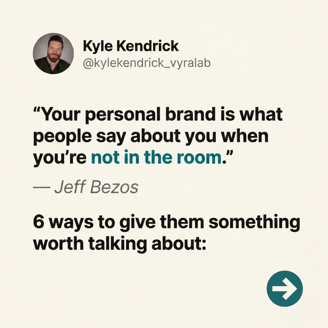 Kyle_Vyralab's tweet photo. 6 ways to become unforgettable overnight:

↓ ↓ ↓ https://t.co/zJRbEQw9n8