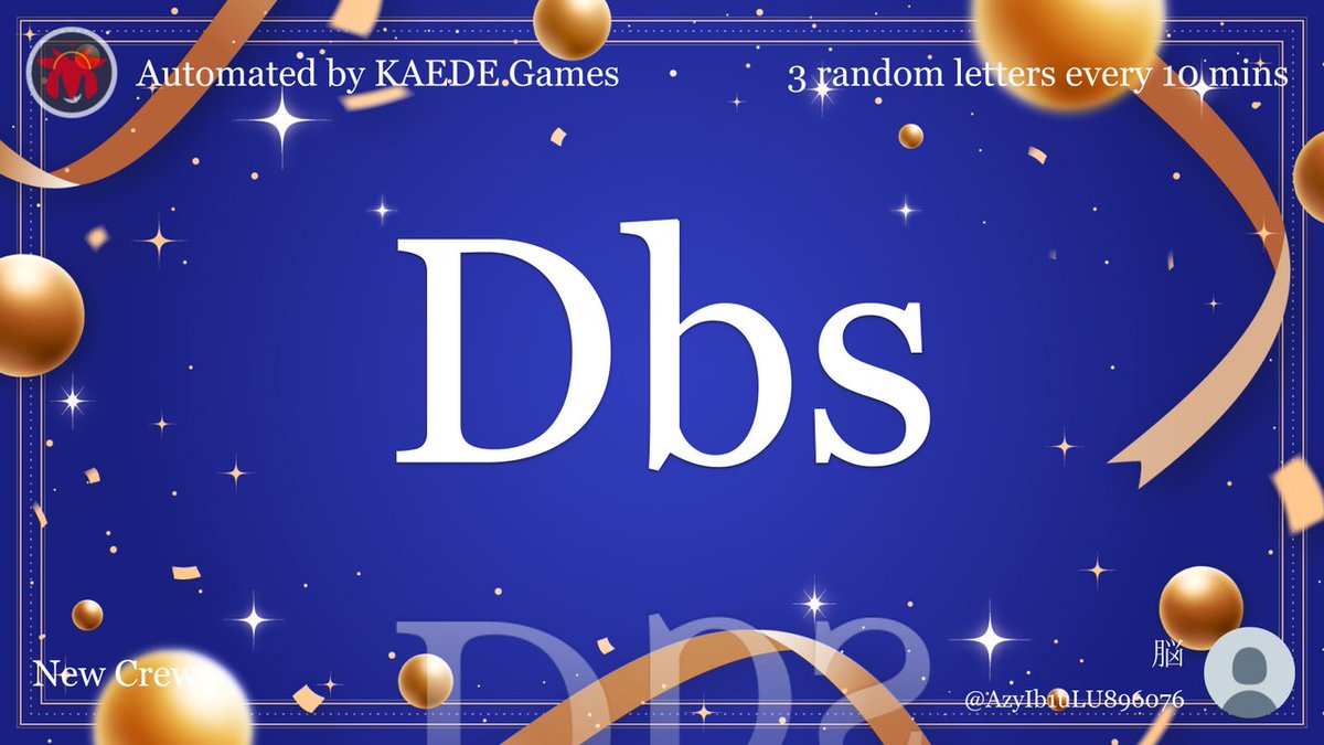 3 random letters every 10 mins tweet media