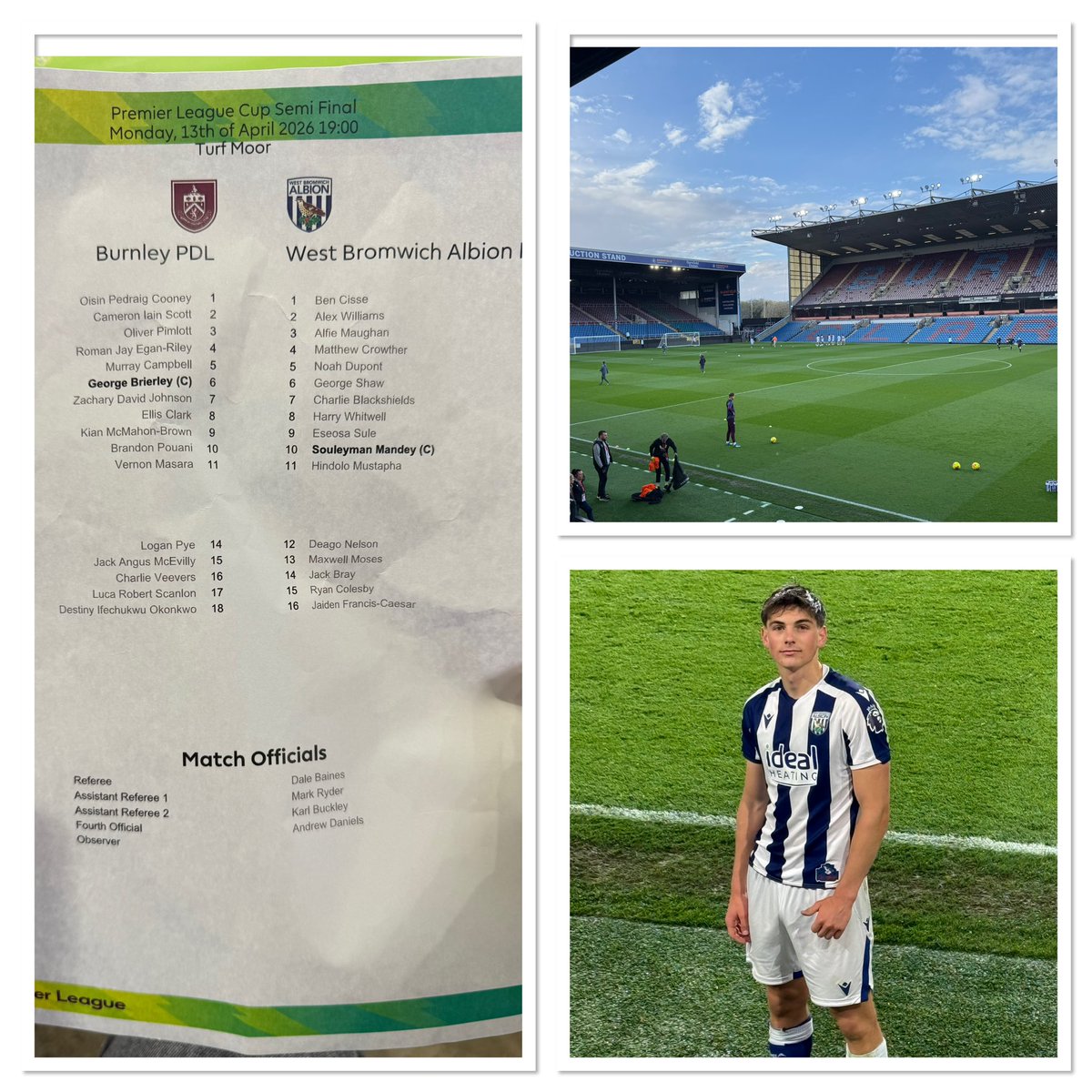 A spirited and valiant effort in the semi-final of the PL2 cup last night. A narrow 2-1 defeat and sadly a game of missed chances for <a href="/wba/">West Bromwich Albion</a>. Would have been a great way to end the season with a well deserved final, but another great experience for Charlie and the boys 👏.